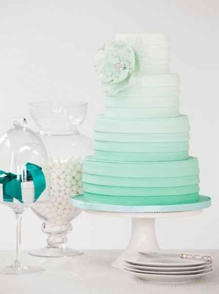 pastel a tono con tu color de boda