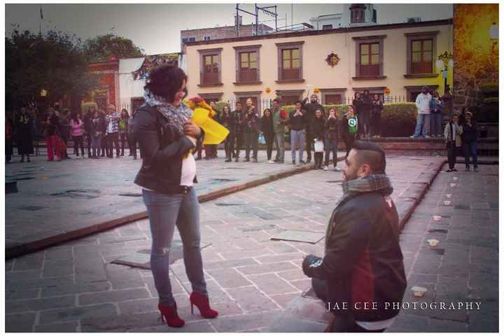 He popped the question!