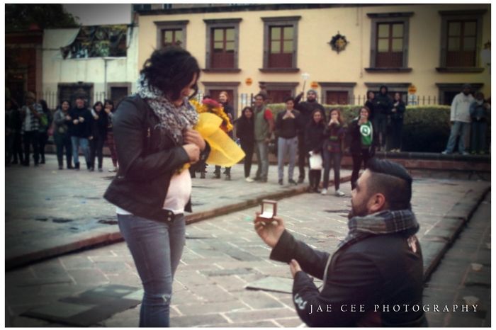 He popped the question!