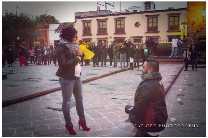 He popped the question!