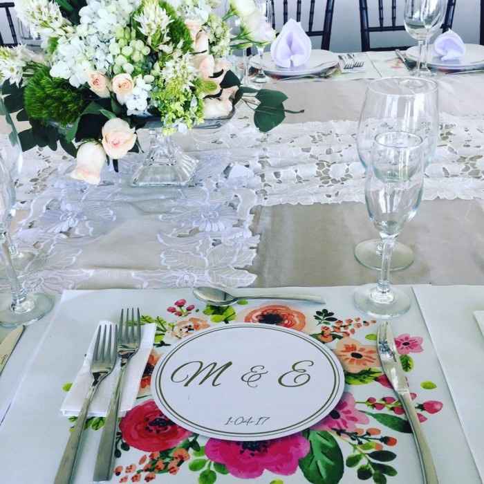 Manteles para pedida de mano