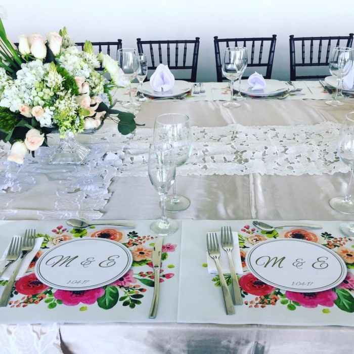 Manteles para pedida de mano