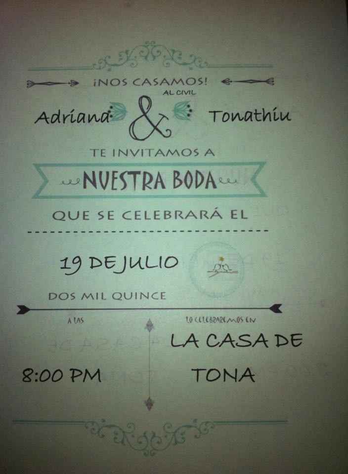 invitaciones boda al civil