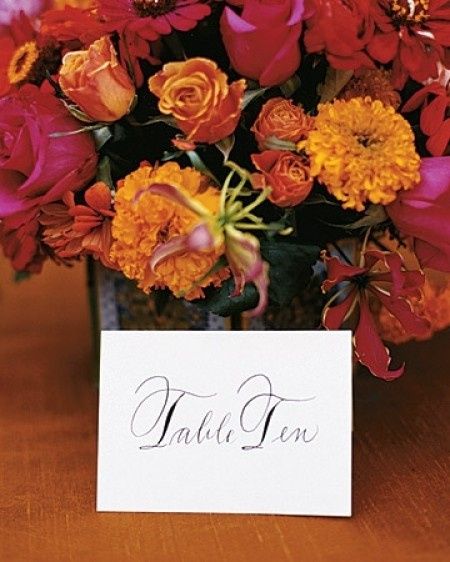 identificador de mesa caligrafia negra