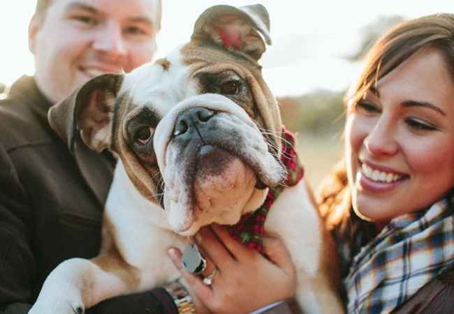 Include them in your engagement photos.