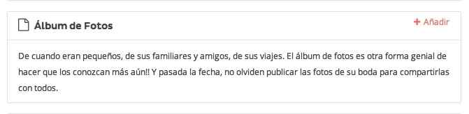 ayuda en album en sitio web