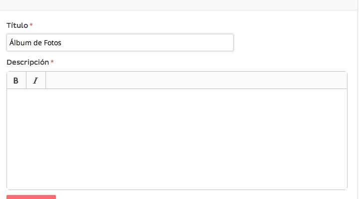 ayuda en album en sitio web
