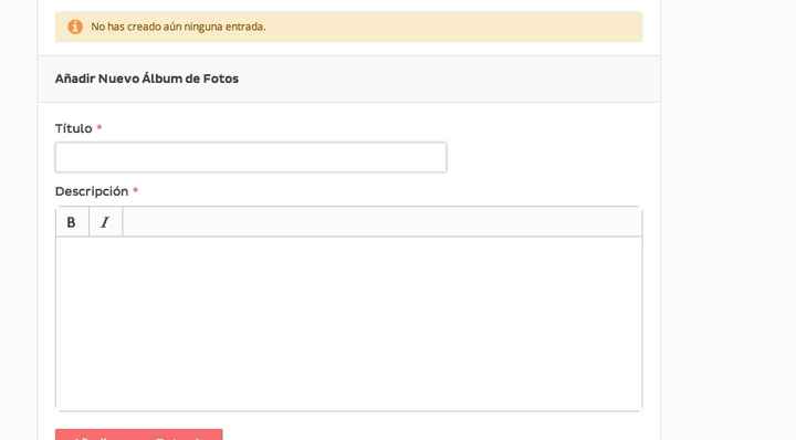 ayuda en album en sitio web