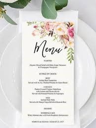 Diseños de menú para bodas 1