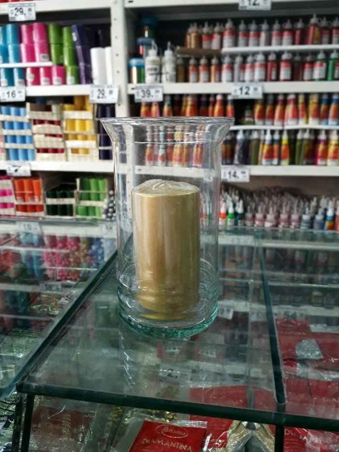 Cristaleria con velas que compramos