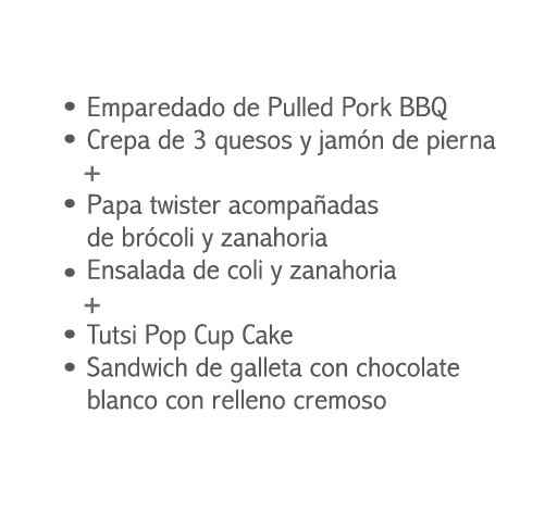 Menú Infantil