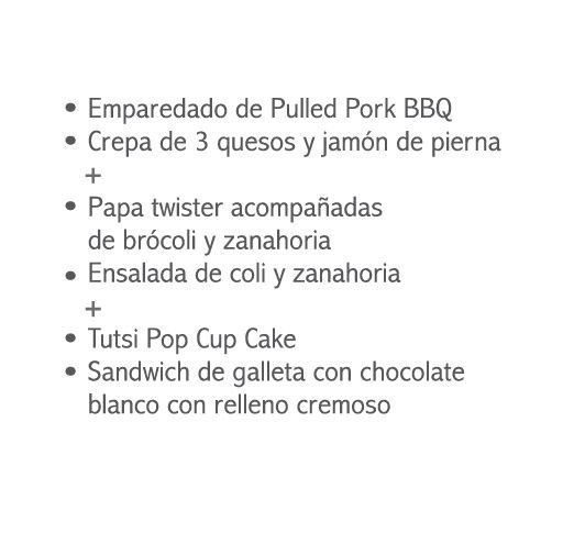 Menú Infantil