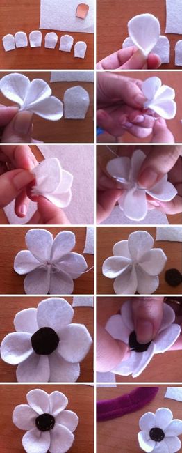 Tutorial flores de fieltro