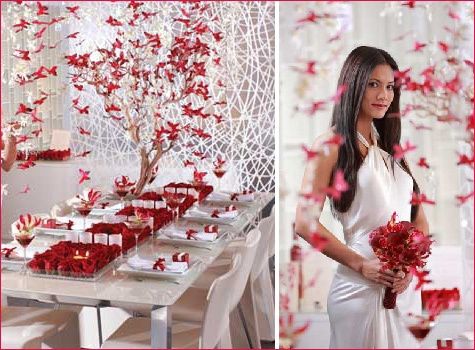 Boda rojo y blanco