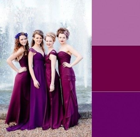 Damas de morado