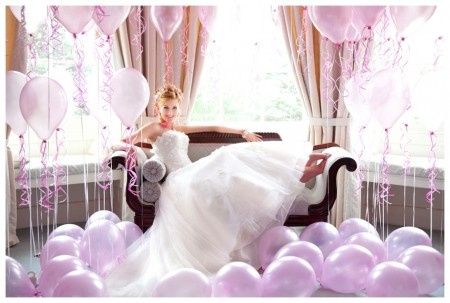 Novia con globos