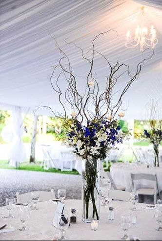 Boda en blanco con azul