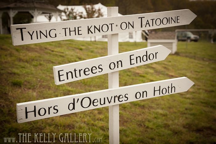 Letrero para boda de Star Wars