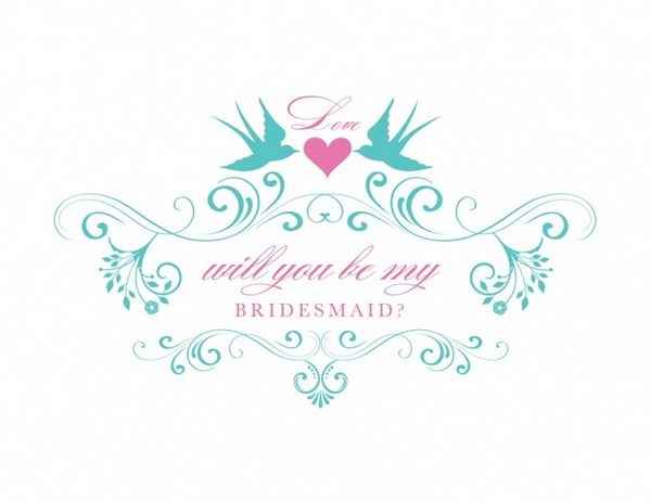 Would you be my bridesmaid?