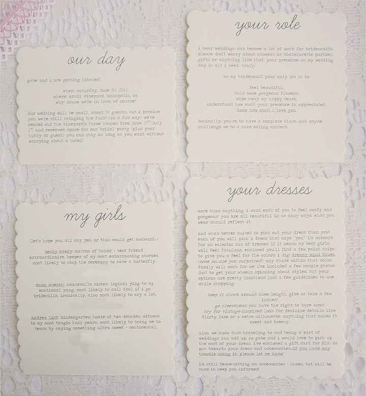 Invitacion para ser damas