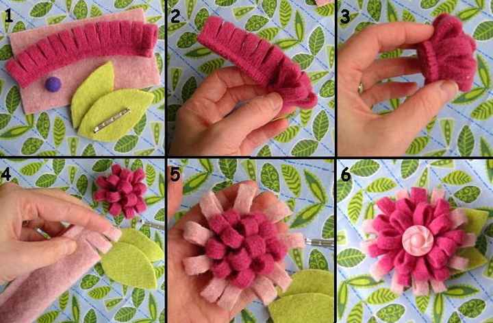 Tutorial flores de fieltro