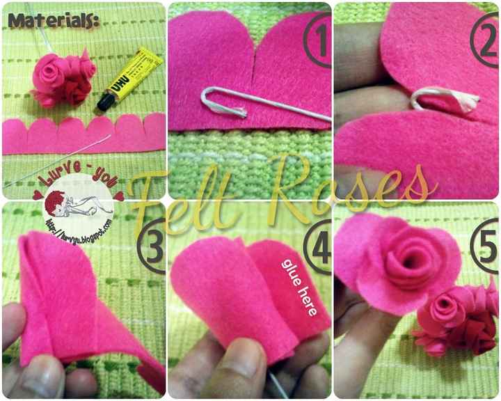 Tutorial flores de fieltro