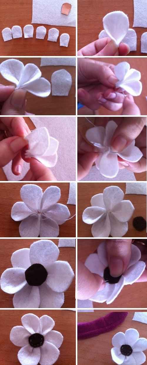 Tutorial flores de fieltro