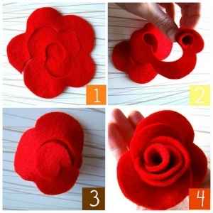 Tutorial flores de fieltro