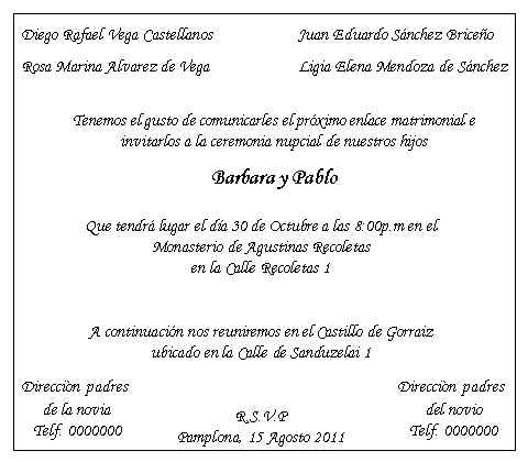 Texto invitacion