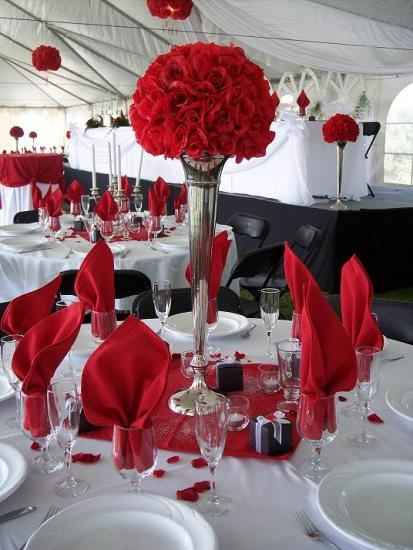 Boda rojo y blanco