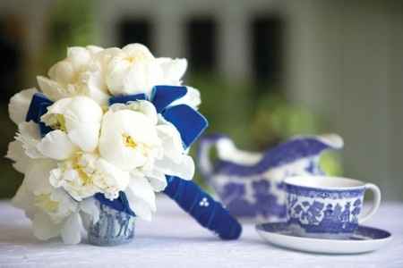 Ramo blanco con azul