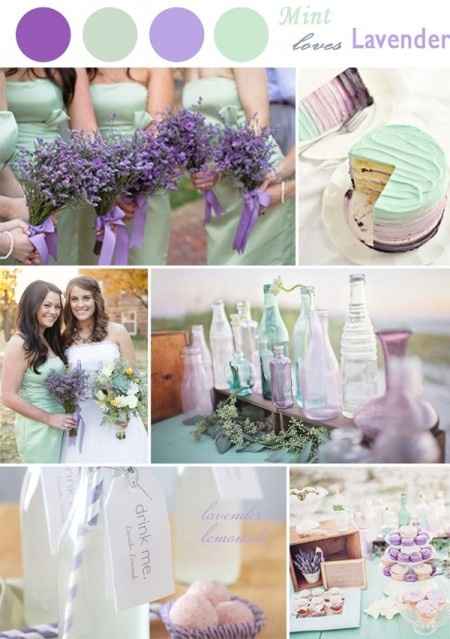 Boda morado y menta