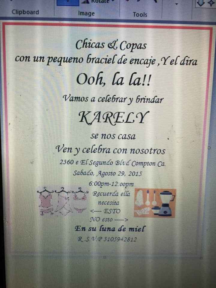 Despedida de soltera invitaciones? - 1