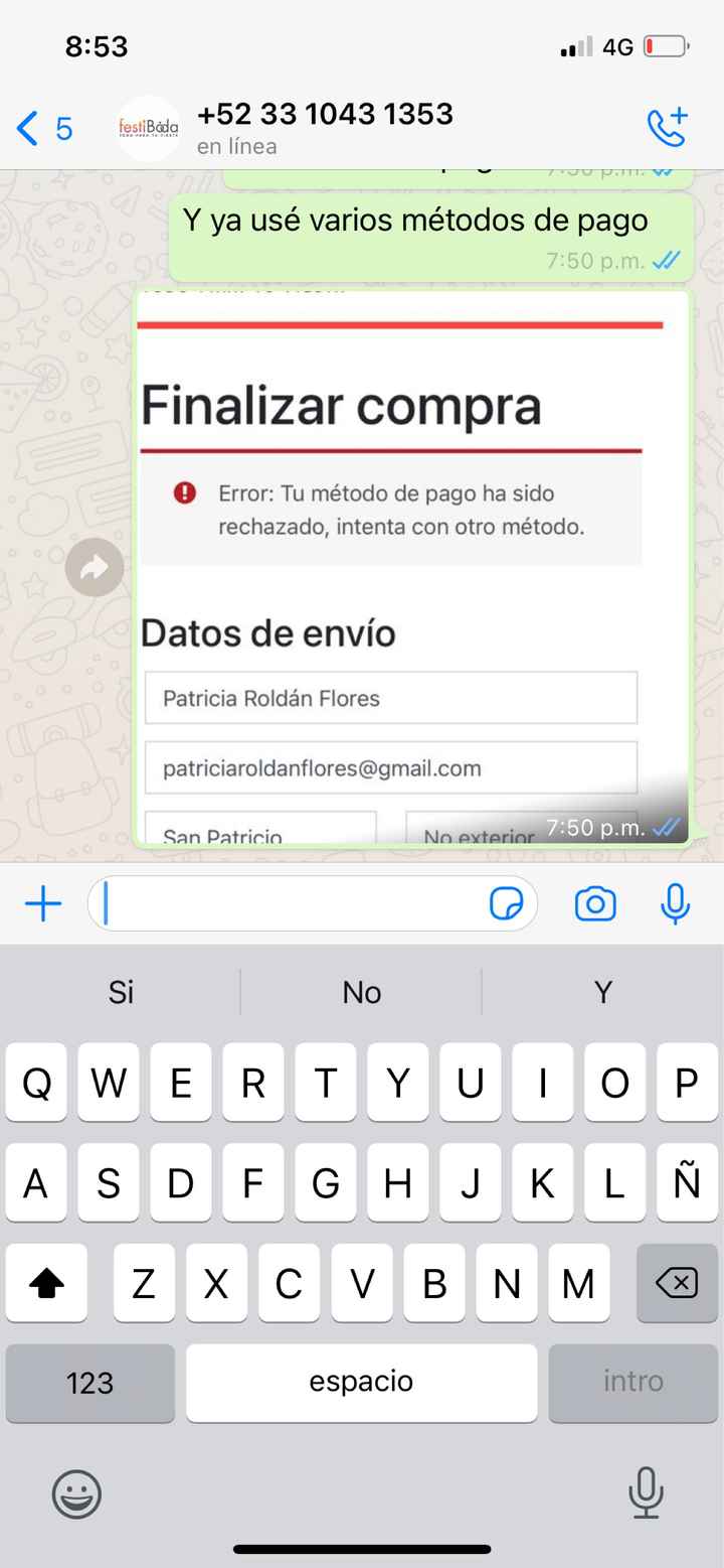 Ayuda !! Tiempo entrega Festiboda - 1