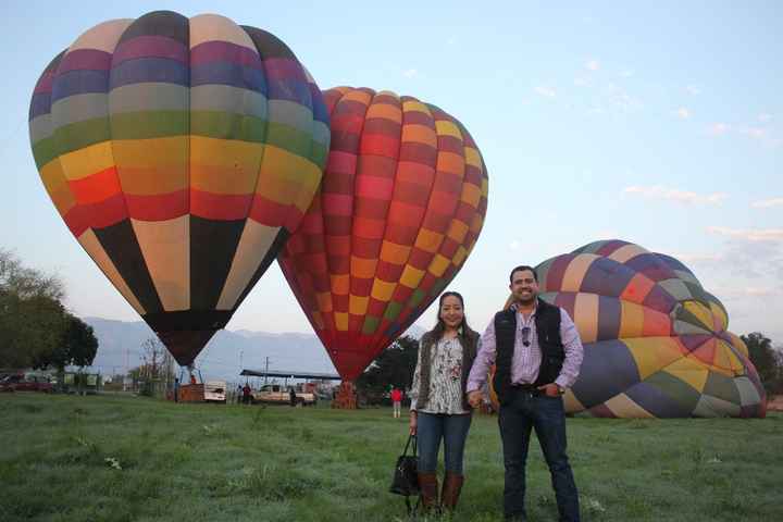 Esta foto fue justo antes de que me propusiera matrimonio arriba del globo