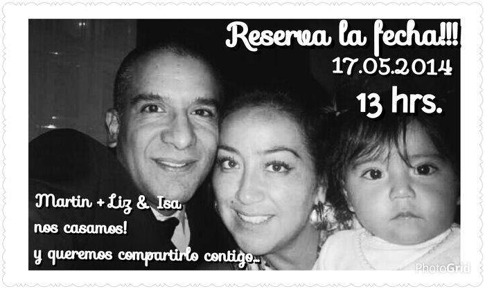 Mi tarjeta save the date ......con todo y la bba!! - 1