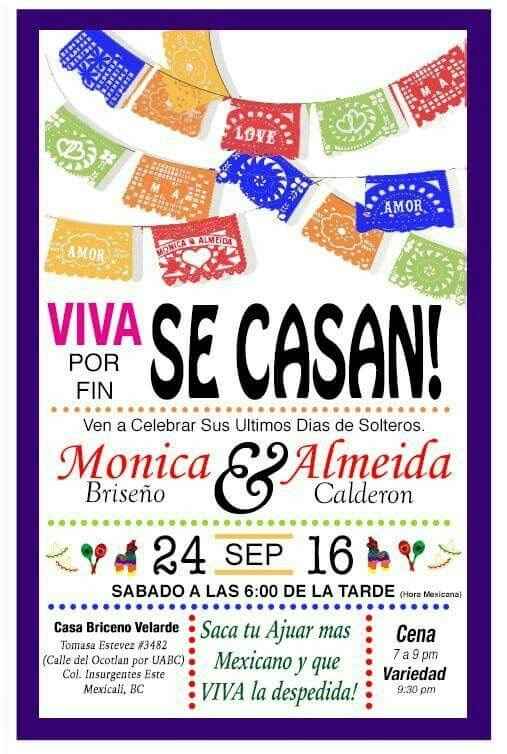 5 invitaciones para despedida de soltera mexicana ¡escoge la tuya! - 1