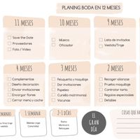 Calendario para tu boda