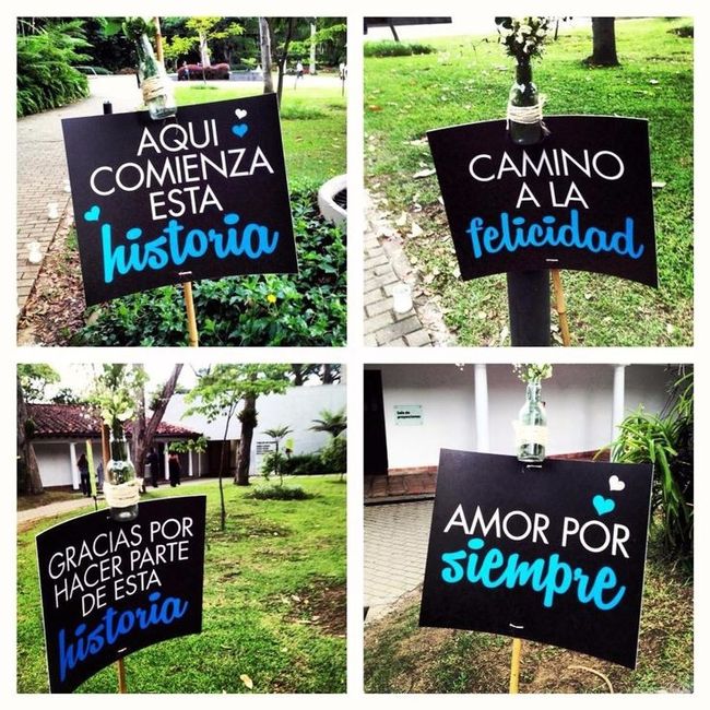 Letreros para la entrada