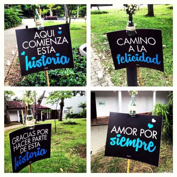 Letreros para la entrada