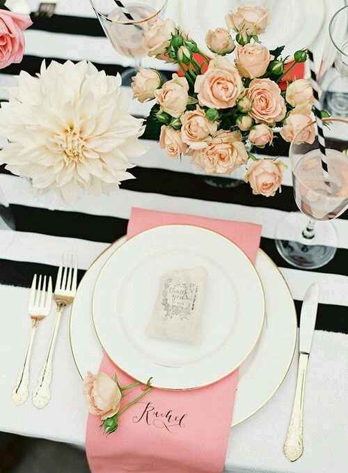 Ayuda chicas ideas para boda combinacion blanco negro y rosa - 3