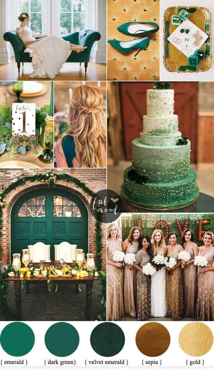 Bodas en dorado y verde esmeralda - 5