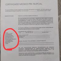 Certificado médico prenupcial - 1