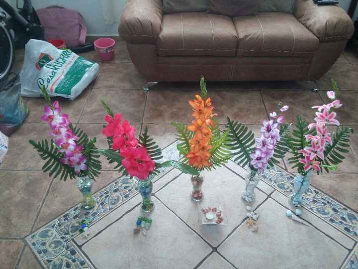 Mis centros de mesa hawaianos!!! : o - 1