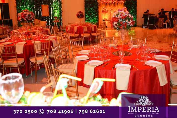 Decoración para la recepción social