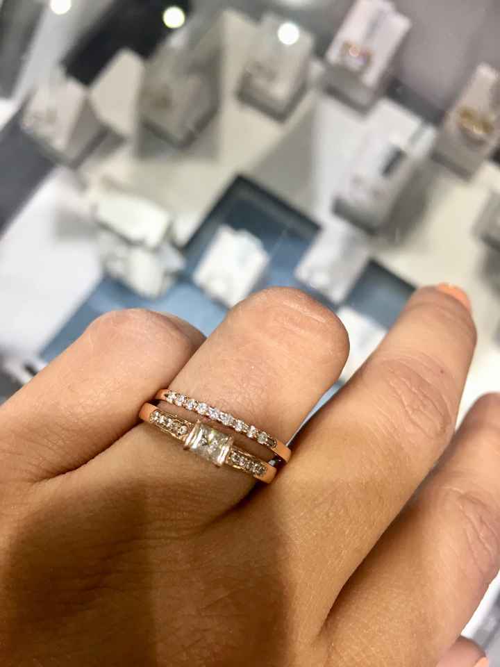 Anillo de Matrimonio con el de Compromiso - 5