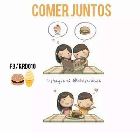 Comer juntos.