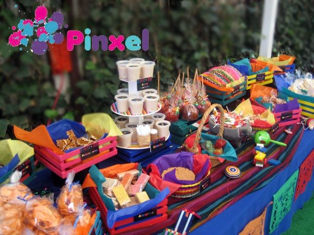 mesa de dulces mexicanos