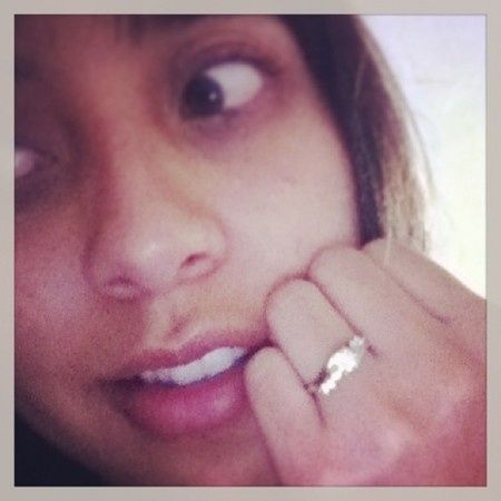Me and my engagement ring.