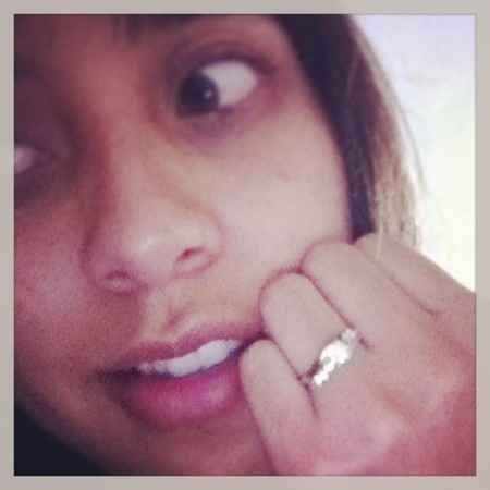 Me and my engagement ring.